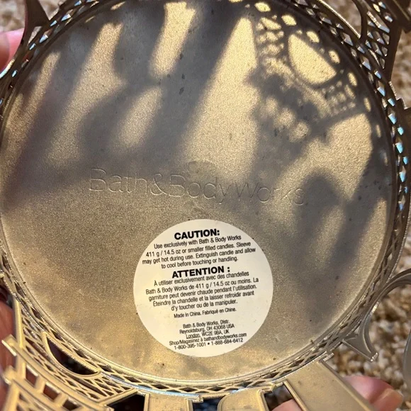 Bath & Body Works Paris Candle Holder - Silver and Pink - Picture 4 of 4